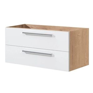 Mereo Bino, kúpeľňová skrinka 121 cm, biela/dub CN673S vyobraziť