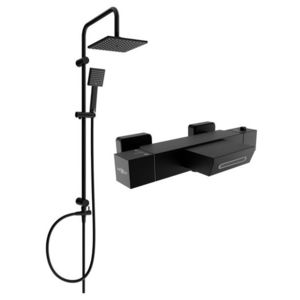 MEXEN/S - Tord sprchový stĺp vrátane vaňovej termostatickej batérie Cube, čierna 77360200-70 vyobraziť