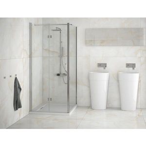 BESCO - Pevná stena EXO-CH - FARBA rámu - Chróm / Leštený hliník (ALU), Rozmer A - 80, Rozmer C - 190, Smer zatvárania - Univerzálne Ľavé / Pravé, Výplň - Číre bezpečnostné sklo - 6 mm BCEXOCH80CC vyobraziť