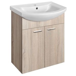 AQUALINE - ZOJA umývadlová skrinka 61, 5x74x32, 5cm, dub platin, 2x dvierka 51163 vyobraziť