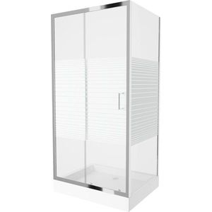 MEXEN/S - Apia Sprchovací kút 120x90, pruhy, chróm + vanička Rio 840-120-090-01-20-4510 vyobraziť