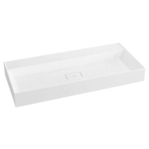 SAPHO - GODIVA umývadlo, liatý mramor, 96x44cm, bez otvoru, biela GU096-0 vyobraziť