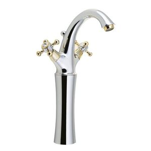 SAPHO - ANTEA stojánkova umývadlová batéria vysoká s výpusťou, výška 300, chróm/zlato 3272L vyobraziť