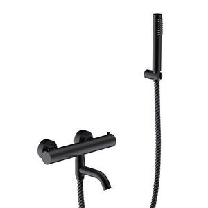 BESCO - Nástenná termostatická vaňová batéria VEO čierna s príslušenstvom BABWVSTCZ vyobraziť