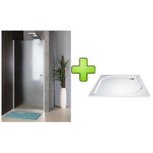 AQUALINE - PILOT otočné sprchové dvere 900mm+vanička PT090-SET1 vyobraziť