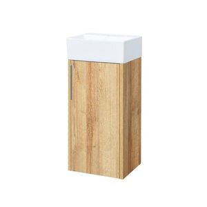 Mereo Vigo, kúpeľňová skrinka s keramickým umývadlom, 33 cm, dub Riviera CN351 vyobraziť