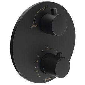 SAPHO - Podomietková sprchová termostatická batéria, box, 2 výstupy, čierna matná RH399B vyobraziť