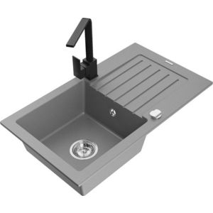 MEXEN/S MEXEN/S - Pablo granitový drez 1-miska s odkvapkávačom vrátane batérie Rita, šedý 6510-71-670300-70 vyobraziť