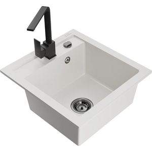 MEXEN/S MEXEN/S - Vito granitový drez 1-miska vrátane batérie Rita, biela 6503-20-670300-70 vyobraziť