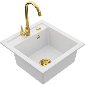 MEXEN/S MEXEN/S - Vito granitový drez 1-miska vrátane batérie Telma, zlatý 6503-20-670200-50 vyobraziť