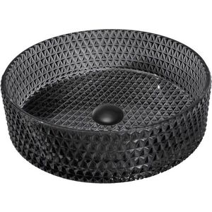 MEXEN - Aura sklenené umývadlo na dosku 39x39, čierna 24013970 vyobraziť