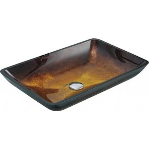 MEXEN - Megan sklenené umývadlo 56x36, zlatá tmavá 24135651 vyobraziť