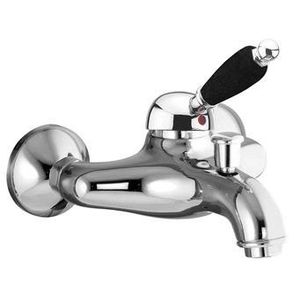 SAPHO - KIRKÉ BLACK nástenná vaňová batéria, čierna páčka, chróm KI10NC vyobraziť