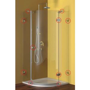 Mereo Kovanie oválne pre sprchové kúty CK70103LE, CK70103PE, komplet CK94 vyobraziť