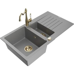 MEXEN/S MEXEN/S - Matias granitový drez 1.5 s odkvapkávačom vrátane batérie Carla, šedá 6502-71-670700-50 vyobraziť