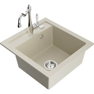 MEXEN/S MEXEN/S - Vito granitový drez 1-miska vrátane batérie Carla, béžová 6503-69-670700-00 vyobraziť