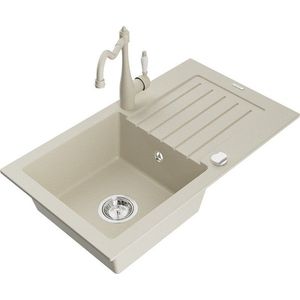 MEXEN/S MEXEN/S - Pablo granitový drez 1-miska vrátane batérie Carla, béžová 6510-69-670700-00 vyobraziť