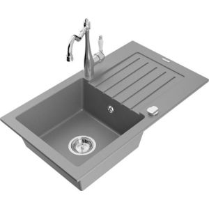 MEXEN/S MEXEN/S - Pablo granitový drez 1-miska vrátane batérie Carla, šedá 6510-71-670700-00 vyobraziť