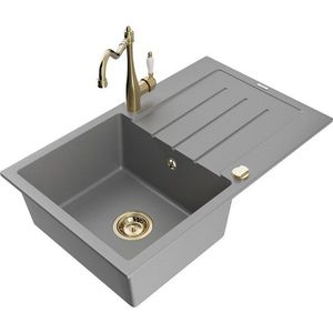 MEXEN/S MEXEN/S - Bruno granitový drez 1-miska s odkvapkávačom vrátane batérie Carla, šedá 6513-71-670700-50 vyobraziť