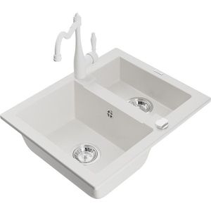 MEXEN/S MEXEN/S - Carlos granitový drez 1.5 vrátane batérie Carla, biela 6518-20-670700-20 vyobraziť