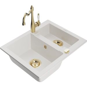 MEXEN/S MEXEN/S - Carlos granitový drez 1.5 vrátane batérie Carla, biela 6518-20-670700-50 vyobraziť