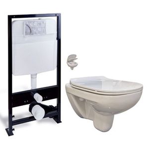 PRIM predstenový inštalačný systém bez tlačidla + WC bez oplachového kruhu Edge + SEDADLO PRIM_20/0026 X EG1 vyobraziť