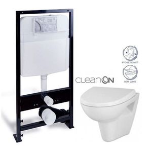 PRIM predstenový inštalačný systém bez tlačidla + WC CERSANIT CLEANON PARVA + SEDADLO PRIM_20/0026 X PA1 vyobraziť