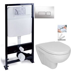 PRIM předstěnový instalační systém s chromovým tlačítkem 20/0041 + WC JIKA LYRA PLUS + SEDADLO duraplastu SLOWCLOSE PRIM_20/0026 41 LY5 vyobraziť