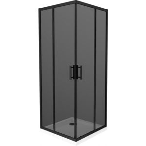MEXEN/S - Rio sprchovací kút štvorec 80x80, grafit, čierna + biela vanička so sifónom 860-080-080-70-40-4010B vyobraziť