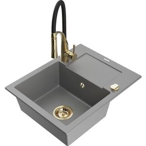 MEXEN/S MEXEN/S - Enzo granitový drez 1 s odkvapkávačom vrátane batérie Aster, šedá 6506-71-73450-57-G vyobraziť