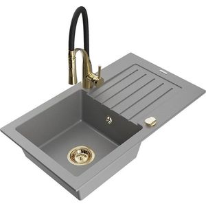 MEXEN/S MEXEN/S - Pablo granitový drez 1 s odkvapkávačom vrátane batérie Aster, šedá 6510-71-73450-57-G vyobraziť