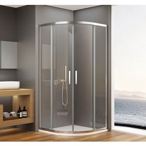 Bruckner - BORG štvrťkruhová sprchová zástena 900x900x1950 R550, číre sklo 751.090.1 vyobraziť