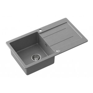 SAMONA SAMONA - Granitový zabudovateľný drez s odkvapom, 77x44cm, šedá 30874508 vyobraziť