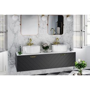 BESCO - Spodná skrinka FLOO modrá matná - Farba - Modrá, Madlá - Čierna, Rozmer A - 60 cm, Rozmer B - 50 cm, Rozmer C - 40 cm, Spôsob prevedenia - Pravý variant NASUF654NCP vyobraziť