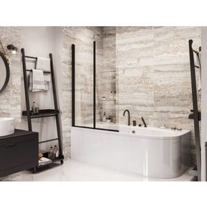 BESCO - Vaňová zástena PRIME 2 - FARBA rámu - Čierna, Rozmer A - 90 cm, Smer zatvárania - Univerzálny Ľavé / Pravé, Výplň - Číre bezpečnostné sklo - 5 mm BCPRIM90BC vyobraziť