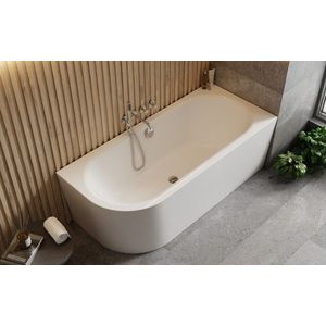 BESCO - Voľne stojaca vaňa AVITA A-LINE biela, sifón s napúšťaním prepadom - Farba sifónu - Chróm, Rozmer vane - 150 × 75 cm, Spôsob prevedenia - Pravé VANAVITAL15PN vyobraziť