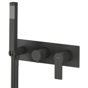 SAPHO - PAX podom. sprch./vaňová batéria, ručná sprcha, 2 výstupy, čierna matná XA52/15 vyobraziť