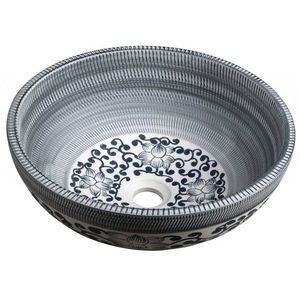 SAPHO - PRIORI keramické umývadlo na dosku Ø 41 cm, modrá so vzorom PI036 vyobraziť