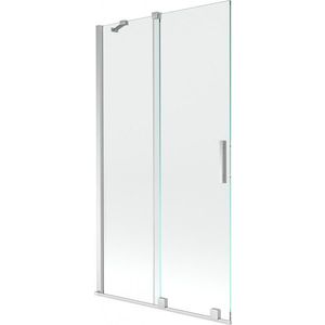 MEXEN/S - Velar Dvojkrídlová posuvná vaňová zástena 100 x 150, transparent, chróm 896-100-000-01-01 vyobraziť