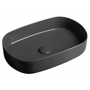 ISVEA - INFINITY OVAL keramické umývadlo na dosku, 55x36cm, antracit 10NF65055-2C vyobraziť