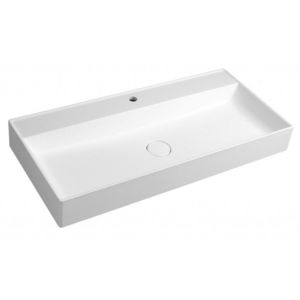 SAPHO - TWIG umývadlo vrátane krytu výpuste 100x47cm, liaty mramor, biela TW100 vyobraziť