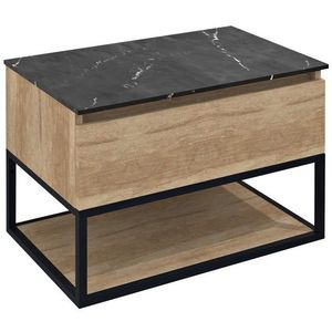 SAPHO - SKARA umývadlová skrinka 80x50x45cm, čierna mat/dub alabama CG008-2222 vyobraziť