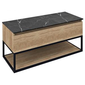 SAPHO - SKARA umývadlová skrinka 100x50x45cm, čierna mat/dub alabama CG009-2222 vyobraziť