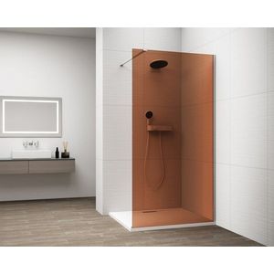 POLYSAN - ESCA CHROME jednodielna sprchová zástena na inštaláciu k stene, sklo Marron, 700 ES1570-01 vyobraziť