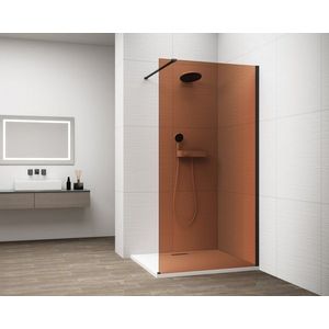 POLYSAN - ESCA BLACK MATT jednodielna sprchová zástena na inštaláciu k stene, sklo Marron, 1200 ES1512-02 vyobraziť