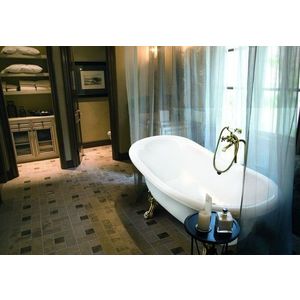 BESCO - Voľne stojaca vaňa AMELIA (ALIANO) - Farba - Biela, Nožičky k vani - Chrómové, Rozmer vane - 190 × 77 cm VANALI190C vyobraziť