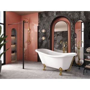 BESCO - Voľne stojaca vaňa OTYLIA (MERANO) - Farba - Biela, Nožičky k vani - Čierne, Rozmer vane - 160 × 77 cm VANMER160B vyobraziť