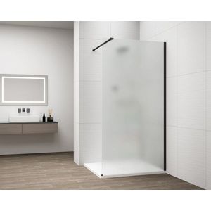 POLYSAN - ESCA BLACK MATT jednodielna sprchová zástena na inštaláciu k stene, matné sklo, 1000 ES1110-02 vyobraziť