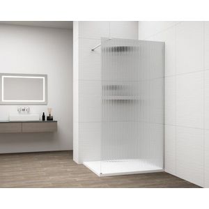 POLYSAN - ESCA CHROME jednodielna sprchová zástena na inštaláciu k stene, sklo Flute, 1200 ES1312-01 vyobraziť