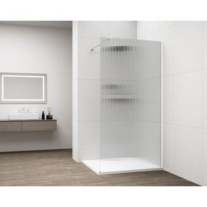 POLYSAN - ESCA WHITE MATT jednodielna sprchová zástena na inštaláciu k stene, sklo Flute, 1200 ES1312-03 vyobraziť
